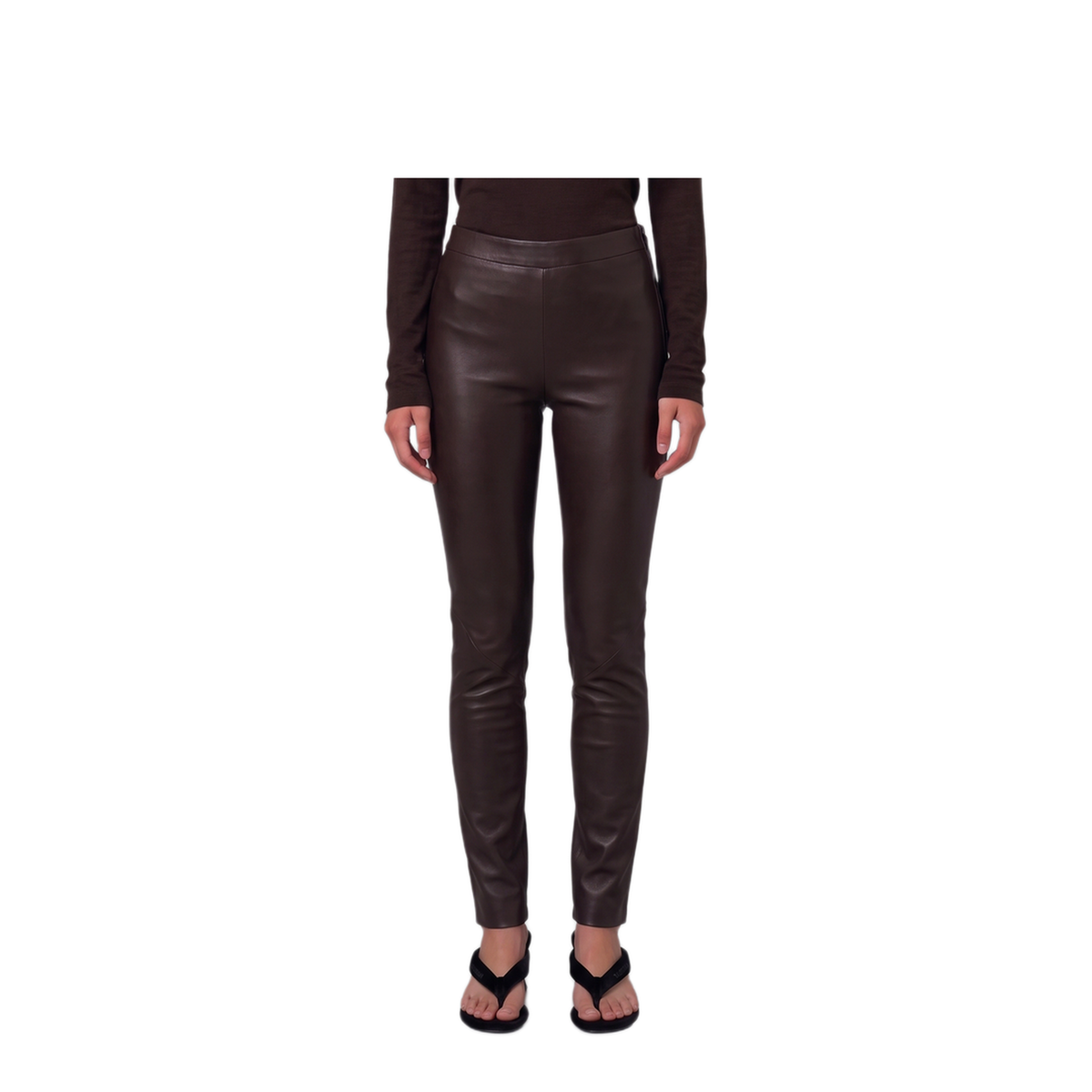 MAYFEYR - Arma - Coffee Bean Brown Stretch Leggings - 001L26600202