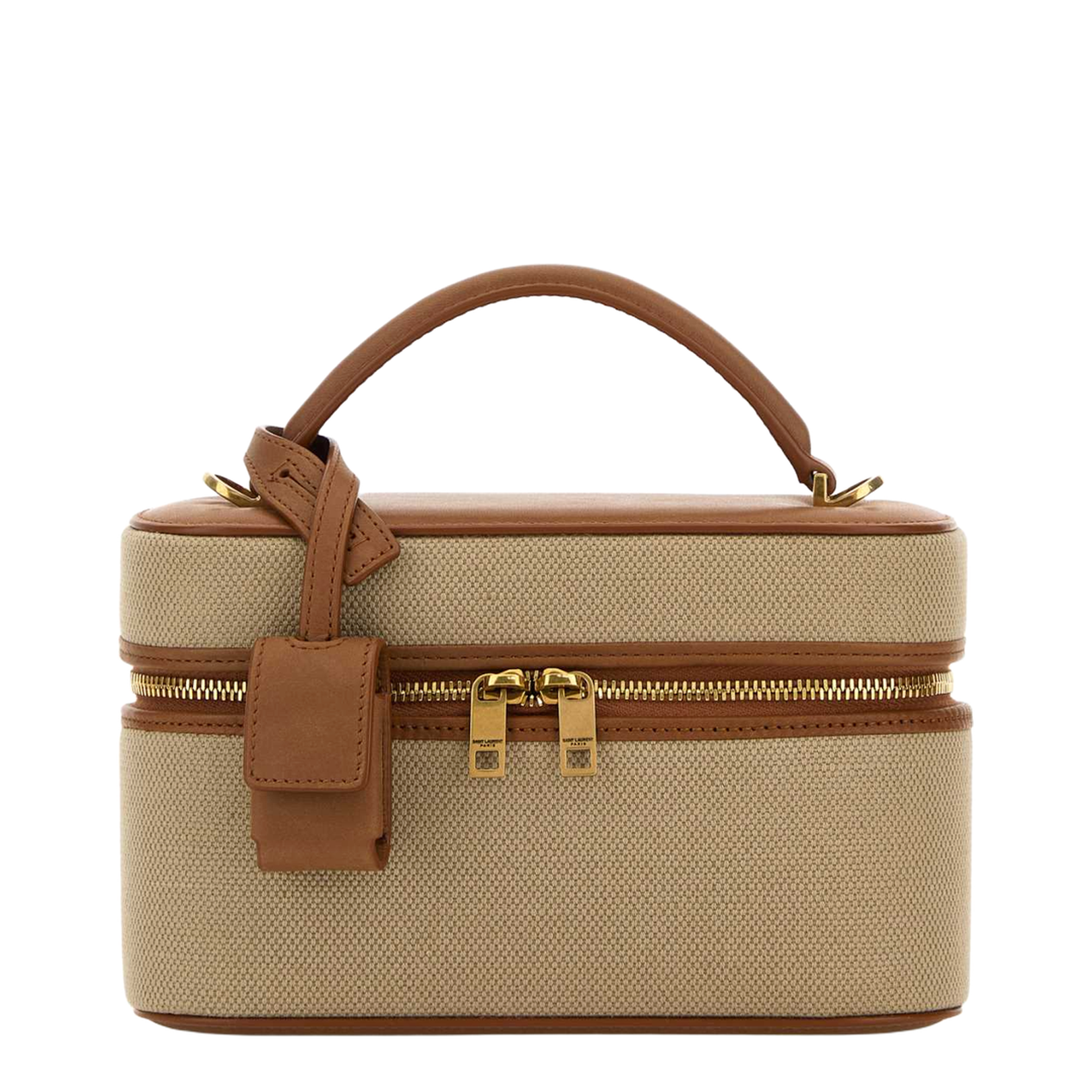 Gaby Canvas Top Handle Bags - Beige
