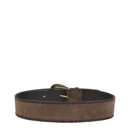 MAYFEYR - Etro - Brown Paisley Suede Belt - WP3B0098AE11PM0019