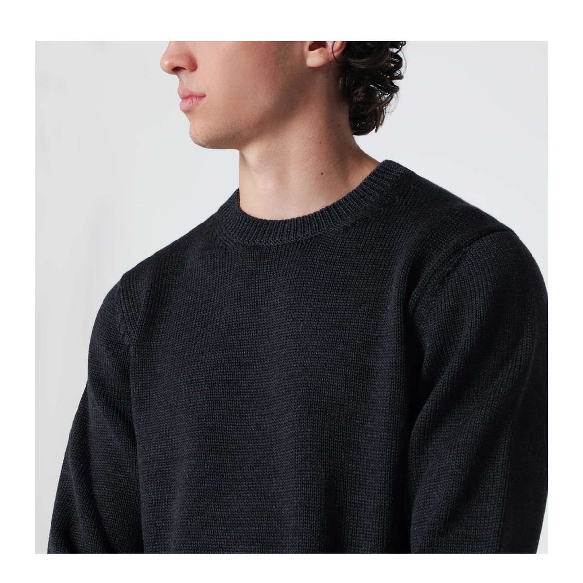 MAYFEYR - Roberto Collina - Anthracite Grey Wool Crew Neck Sweater - 263MYB02001WO21
