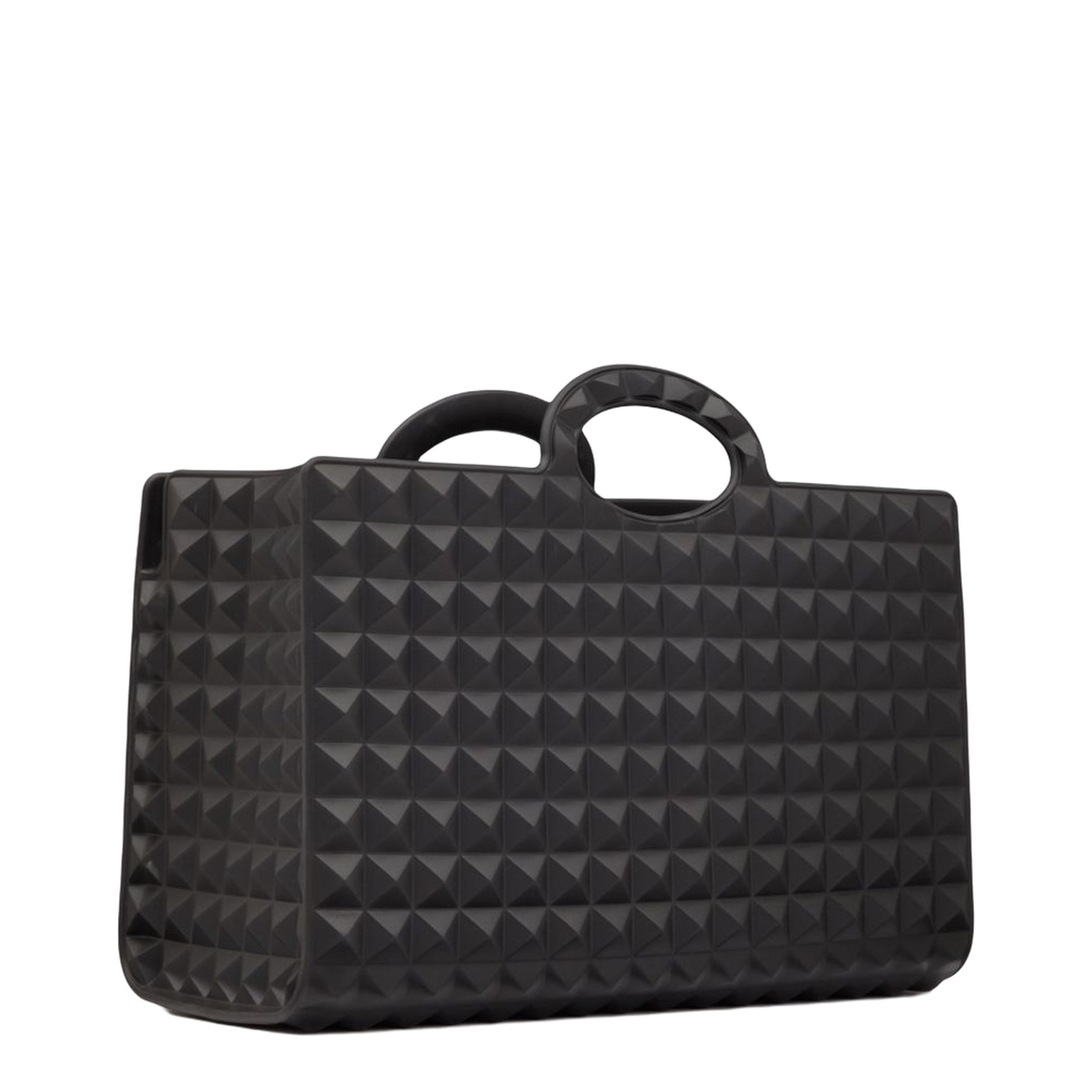 Black Rubber Le Troisième Shopping Bag