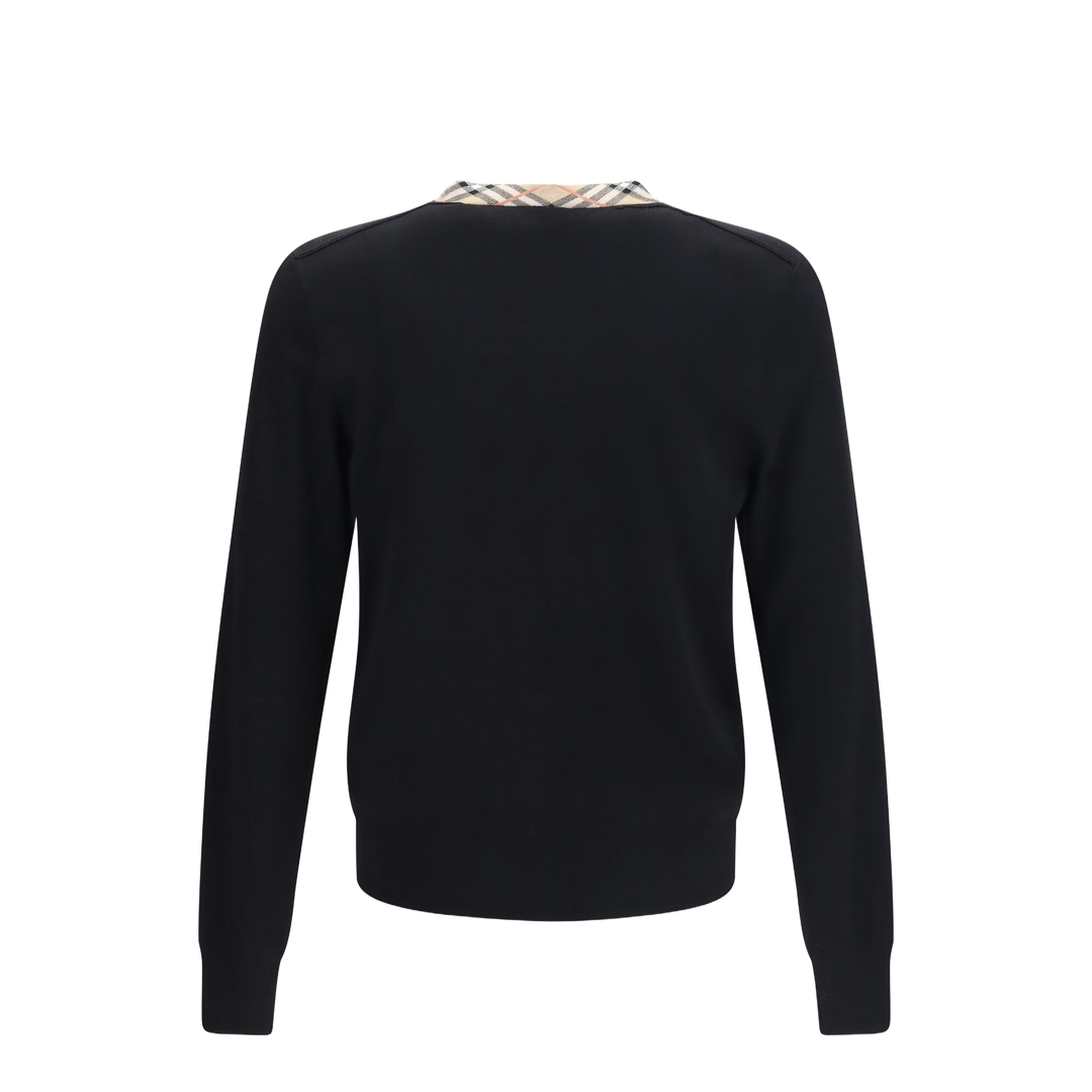 MAYFEYR - Burberry - Check Trim Wool Sweater - 8127128