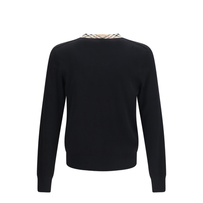 MAYFEYR - Burberry - Check Trim Wool Sweater - 8127128