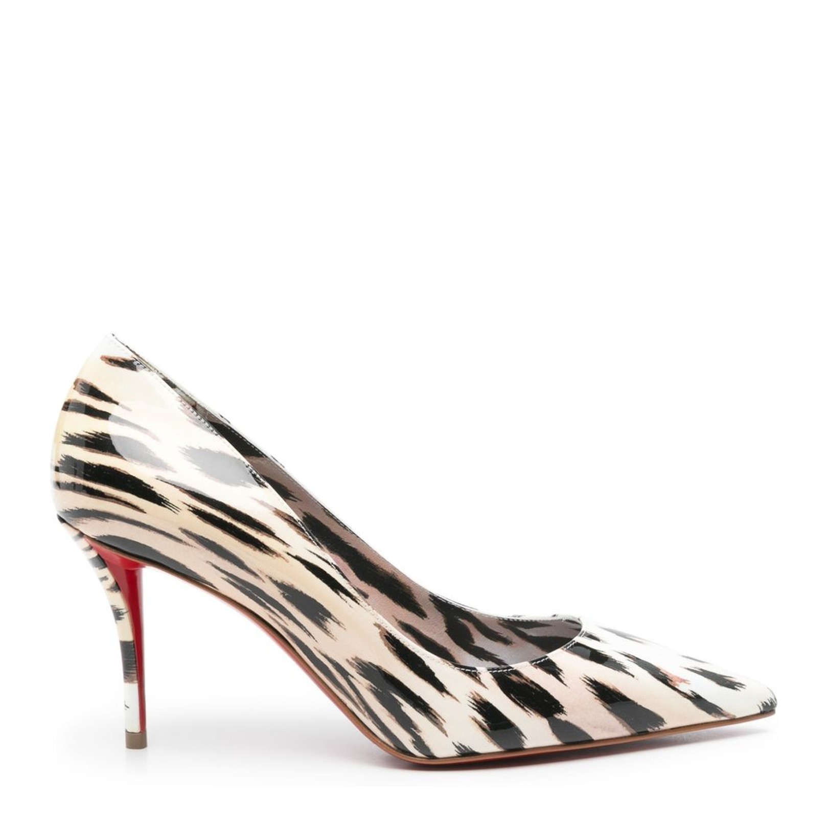 Light Beige Signature Red Sole Pointed Toe Stiletto Heel