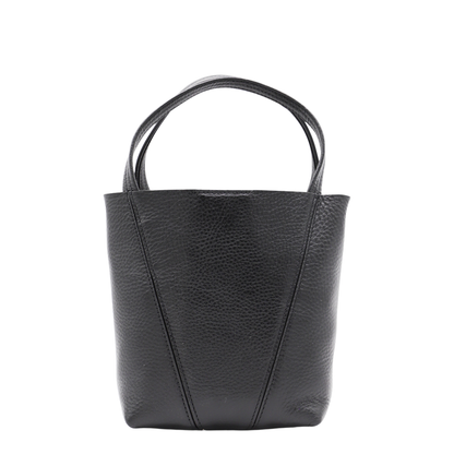 Small Spin Tote Bag in Grained Leather
