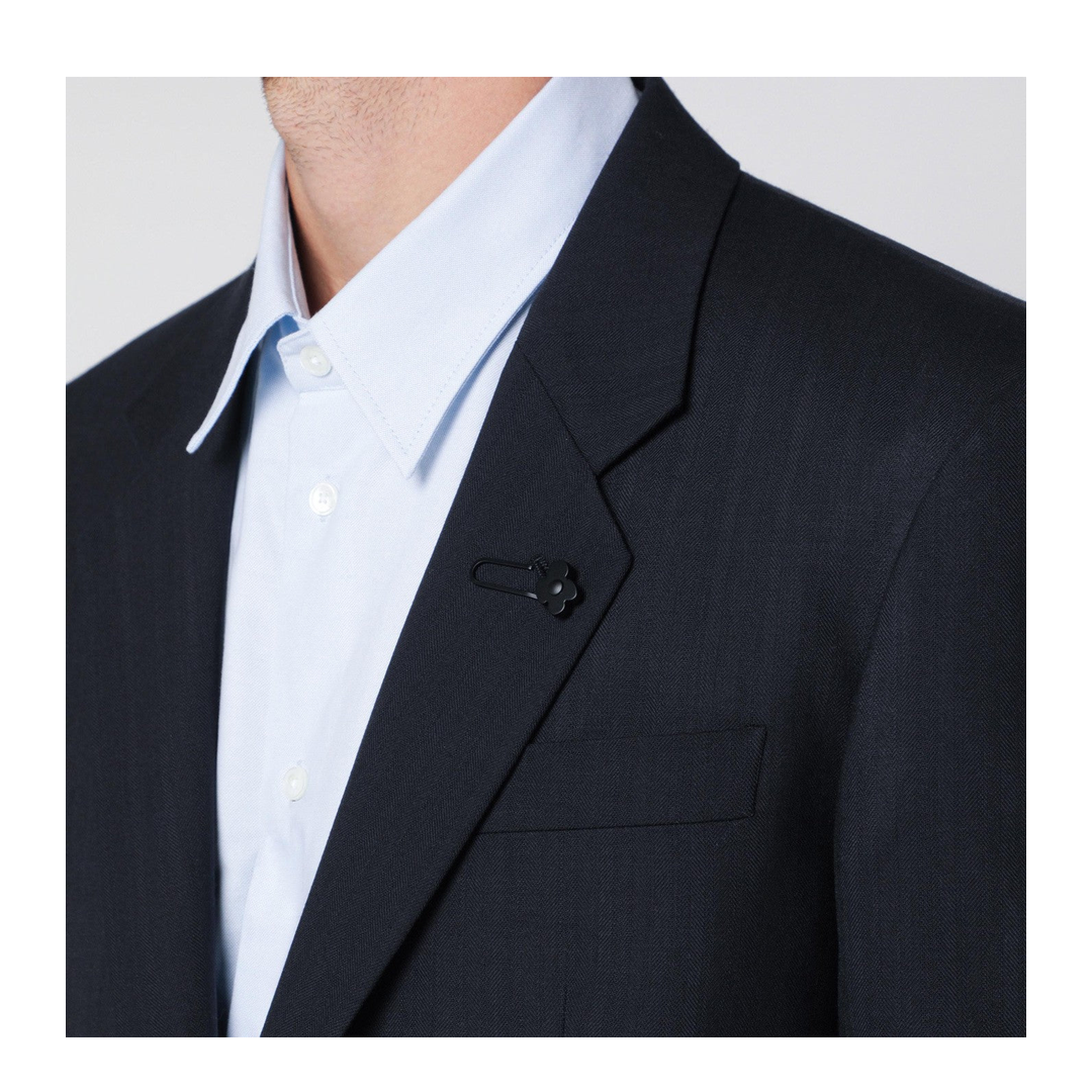 MAYFEYR - Lardini - Single Breasted Blue Wool Blend Jacket - AA6922EAAIF65430850