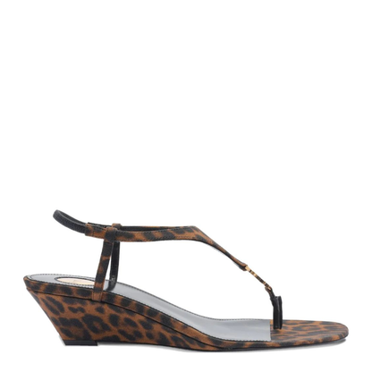 MAYFEYR - Saint Laurent - Fabric Sandals Mid Heel Leather Sole - 825279AAC9R2038