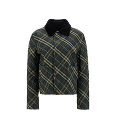 Burberry country check quilted cropped jacket