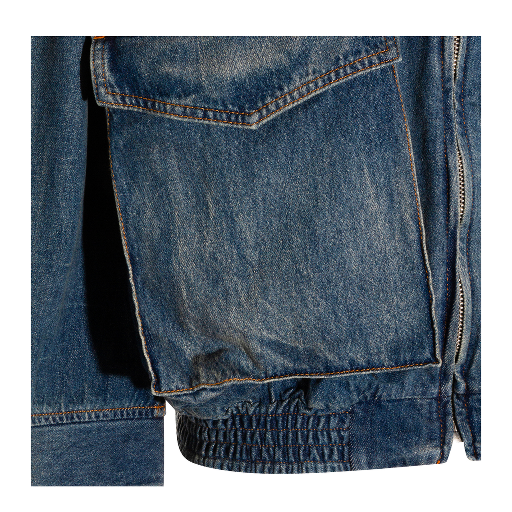Blue Denim Jacket With Flap Pockets