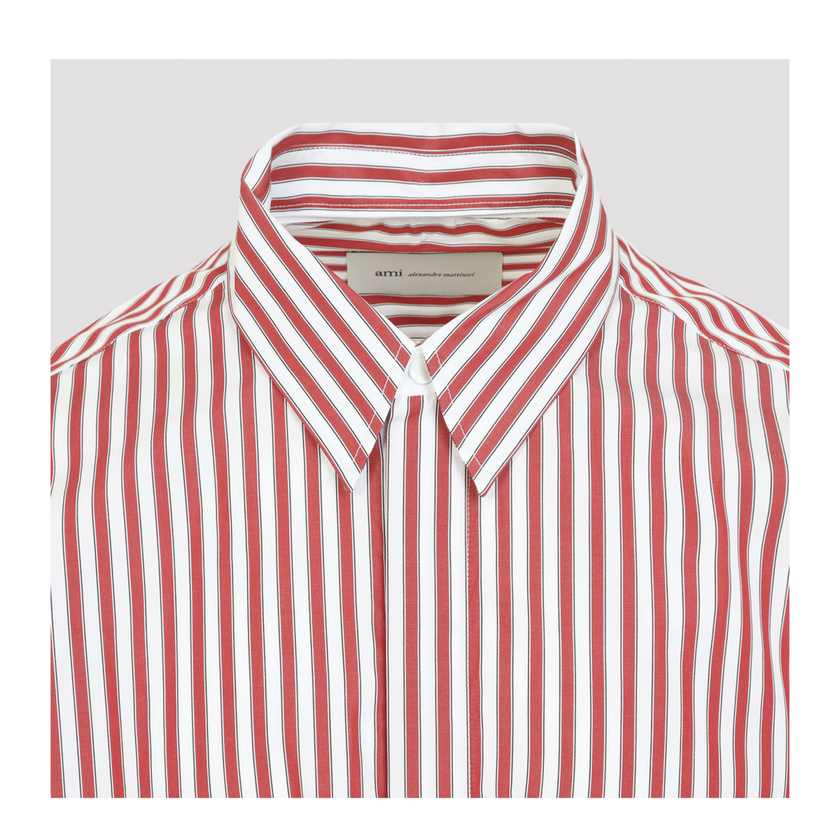 MAYFEYR - Ami Paris - Red White Large Striped Shirt - USH863CO0250A219