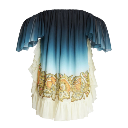 Paisley-Print Silk Dress