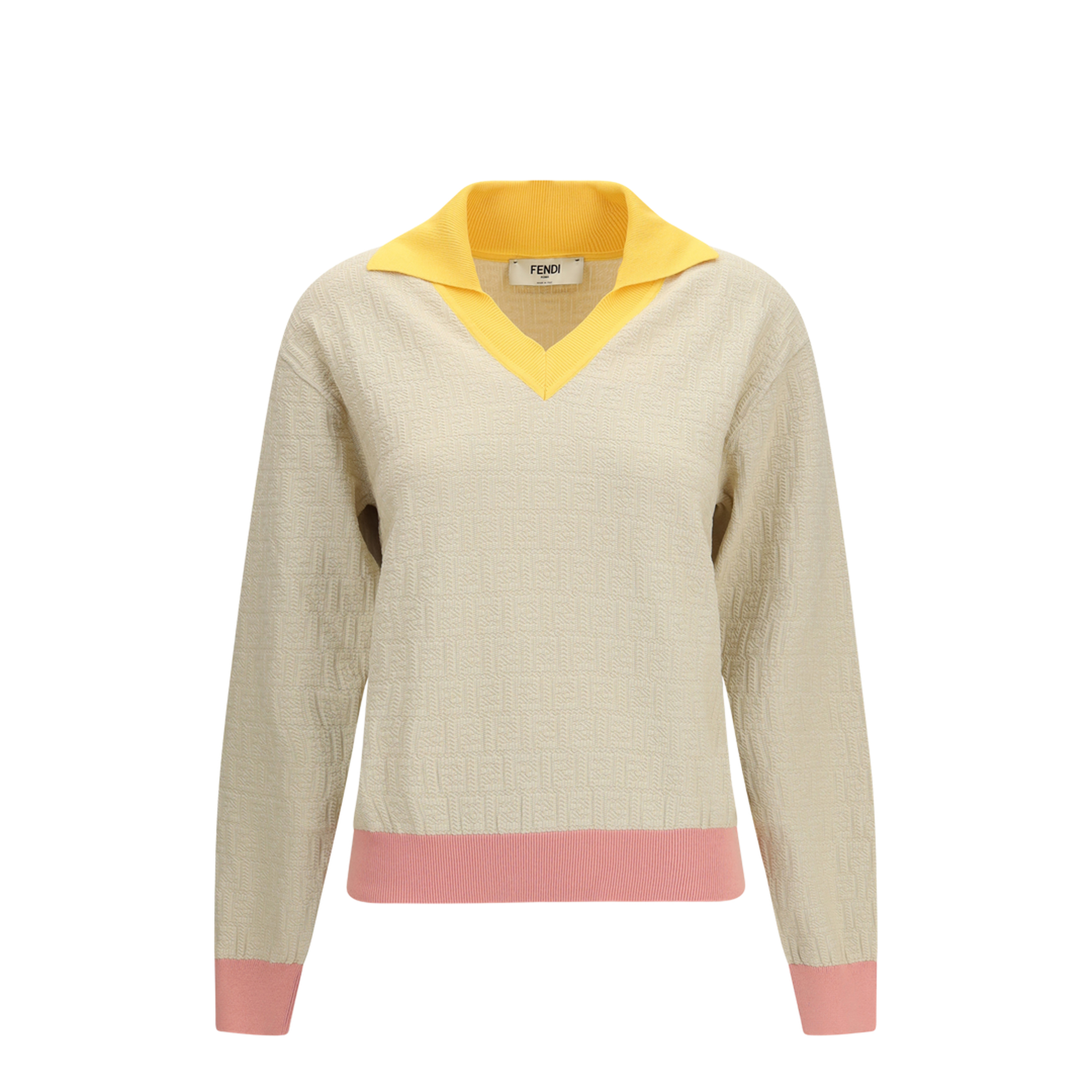 MAYFEYR - Fendi - Cotton And Silk Sweater With Logo - FZXE95AW4S