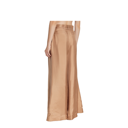 Silk Wide-Leg Trousers