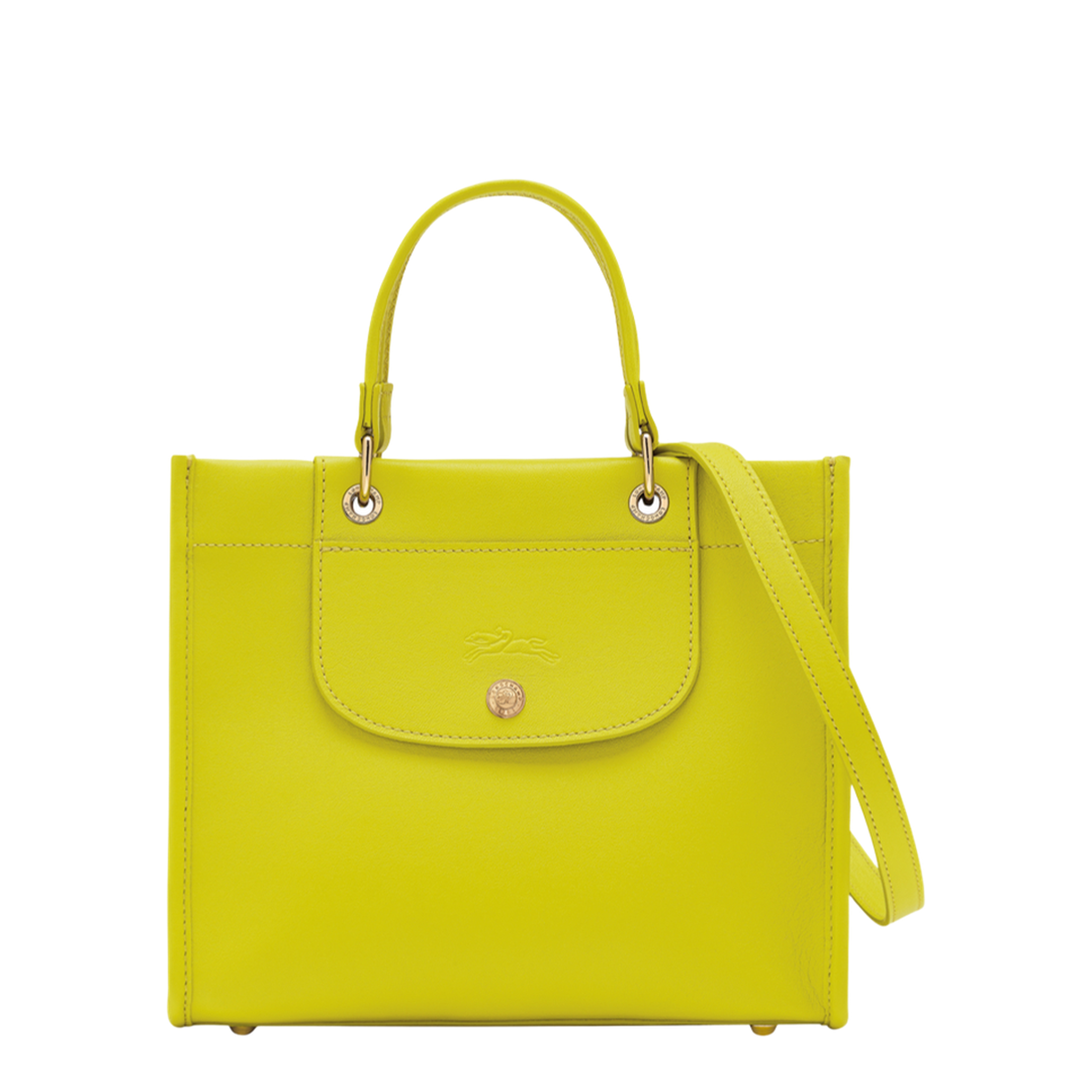 Green Handbag With Embossed Logo