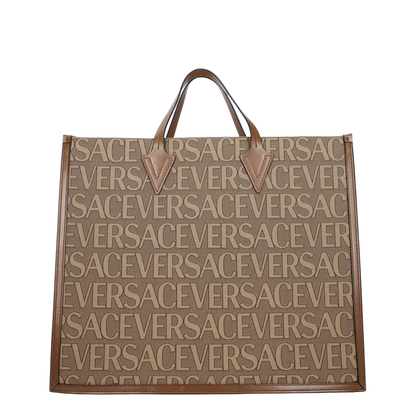 Embroidered canvas  Allover shopping bag