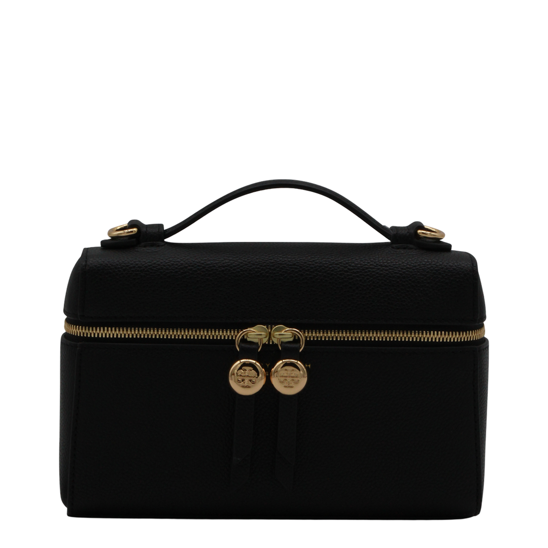 Romy Slim Top Handle Bag - Black