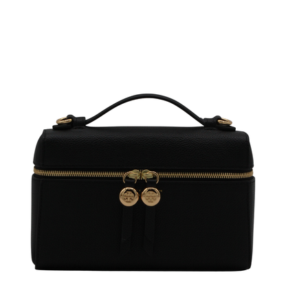 Romy Slim Top Handle Bag - Black