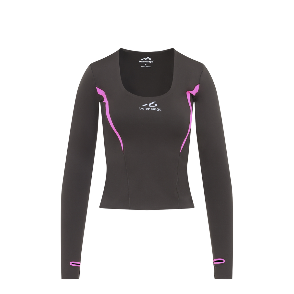 Techwear Top In Khaki Neon Pink Technical Fabric