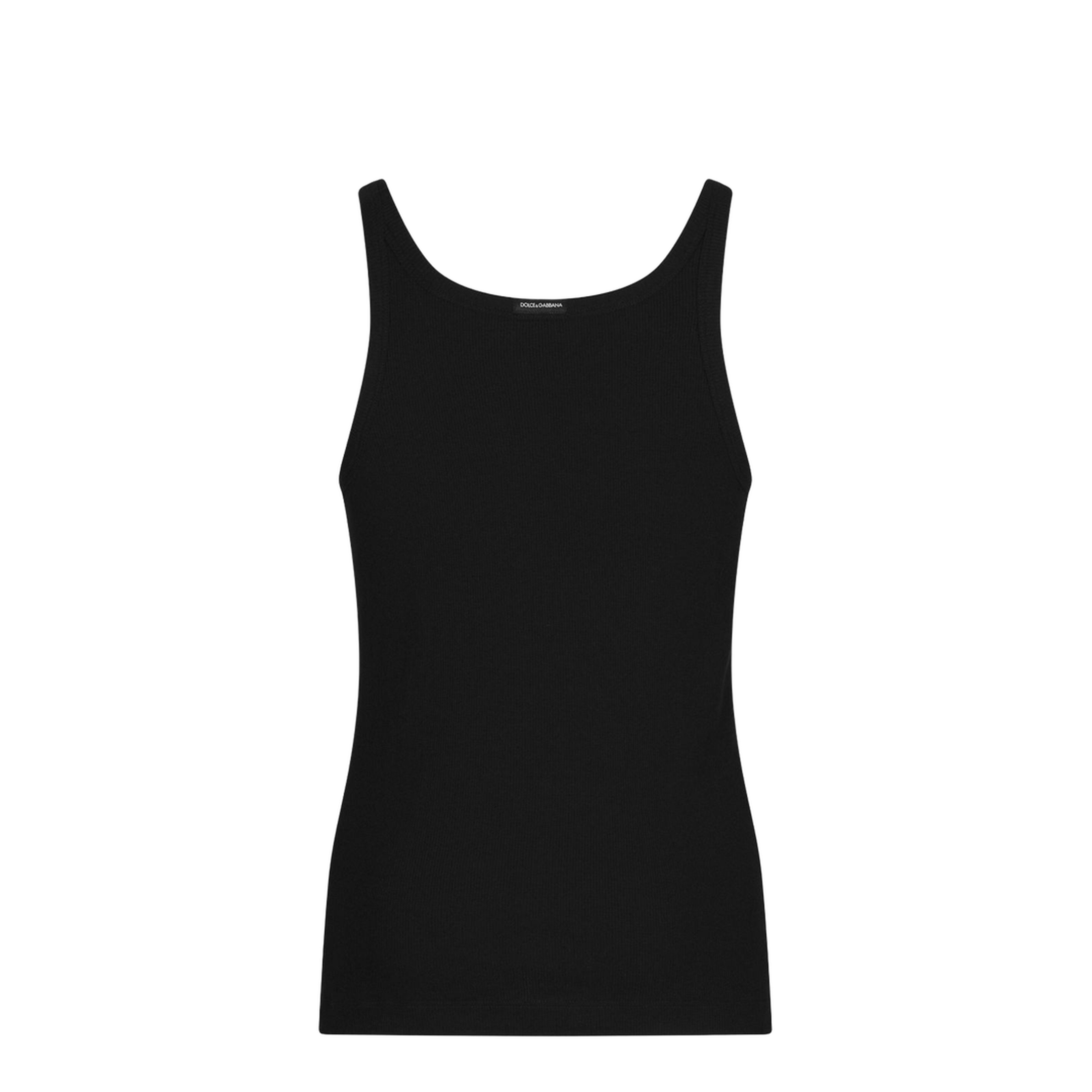 MAYFEYR - Dolce & Gabbana - Logo-Patch Cotton Tank Top - M8E98JONO02