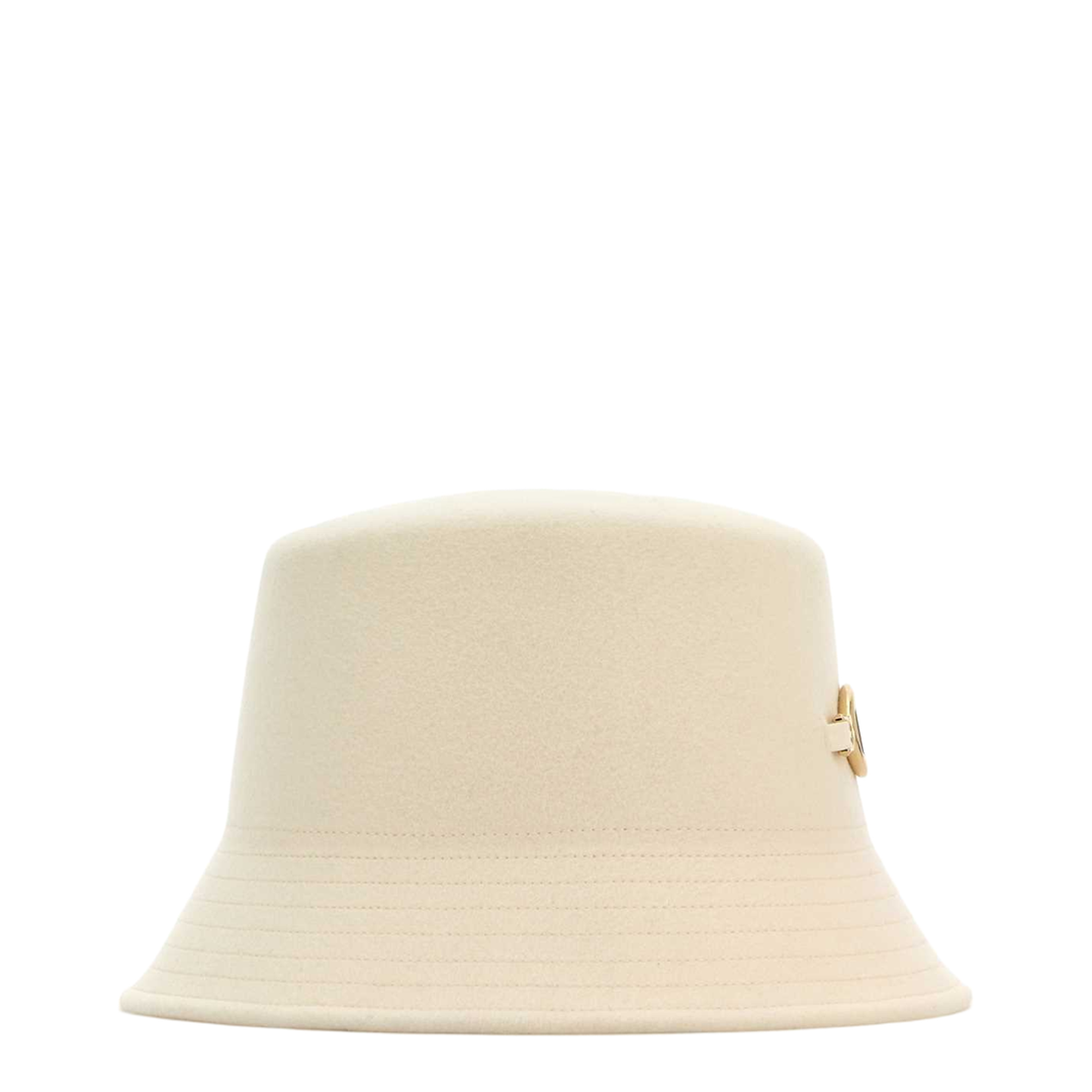 Ivory Felt Bucket Hat