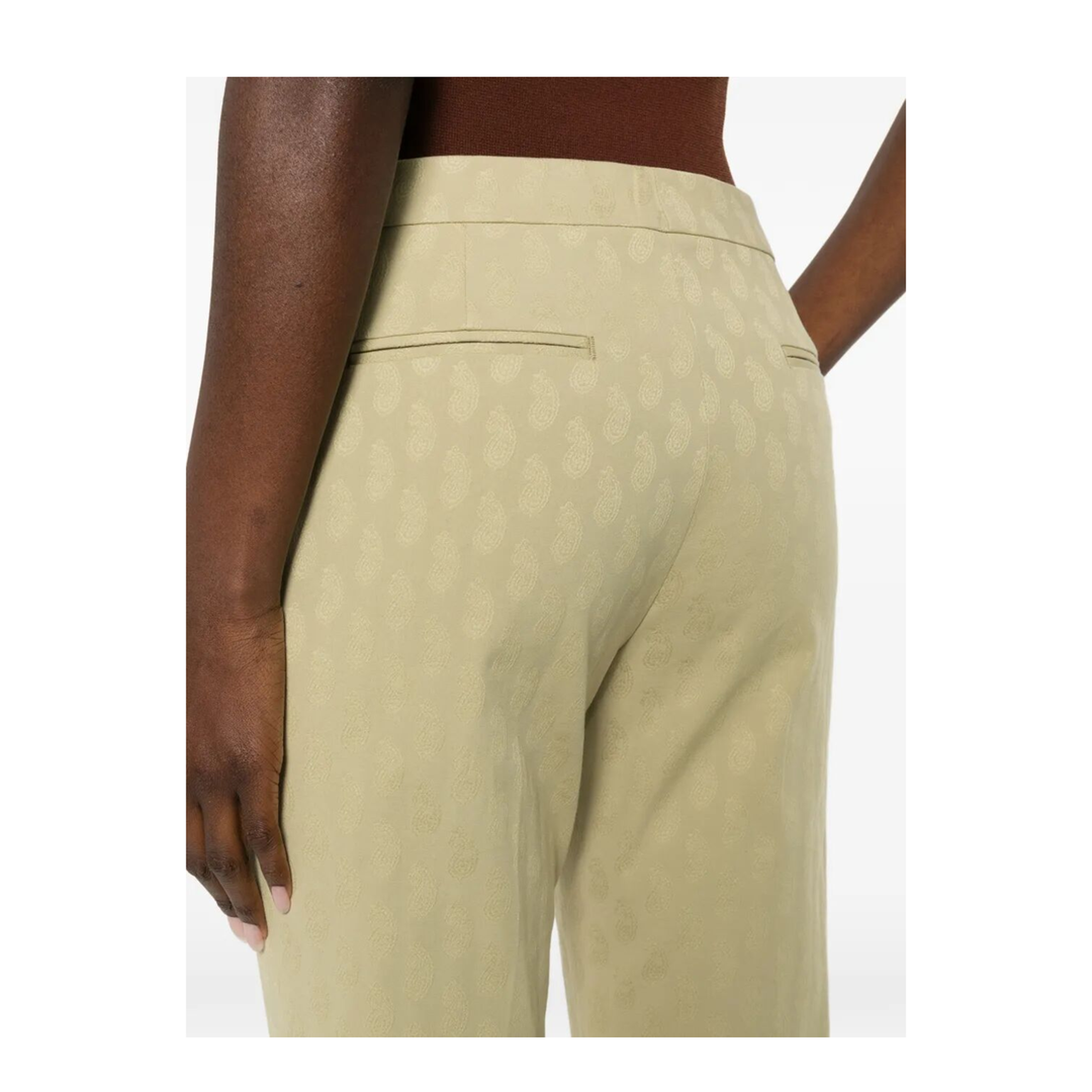 MAYFEYR - Etro - Cropped Cotton Jacquard Trousers With Micro Paisley Motif - WREA000299TJEK3