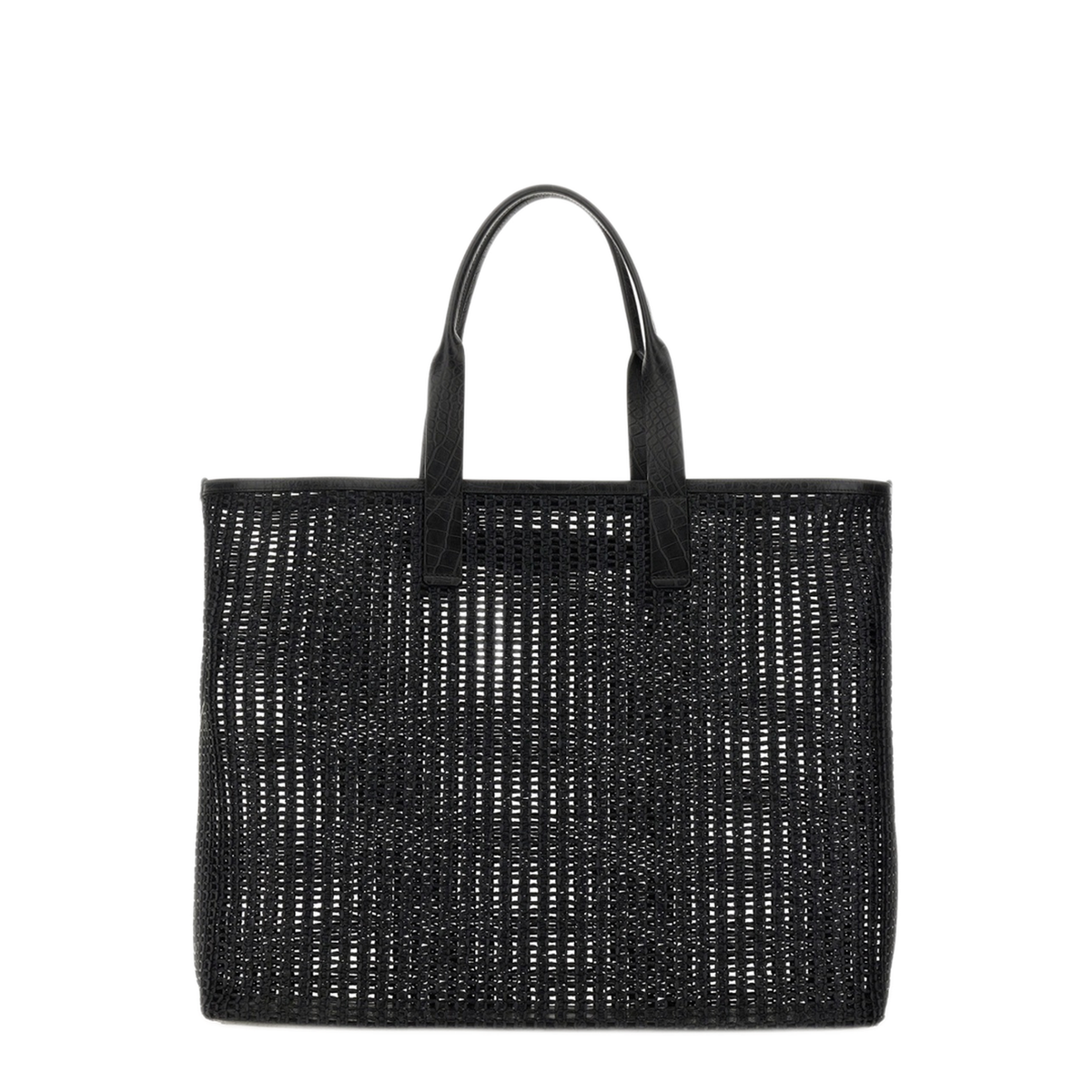 Adamo Calfskin Shopper Tote - Black