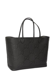 Jumbo Gg Large Tote Bag Black In Jumbo Gg Leather