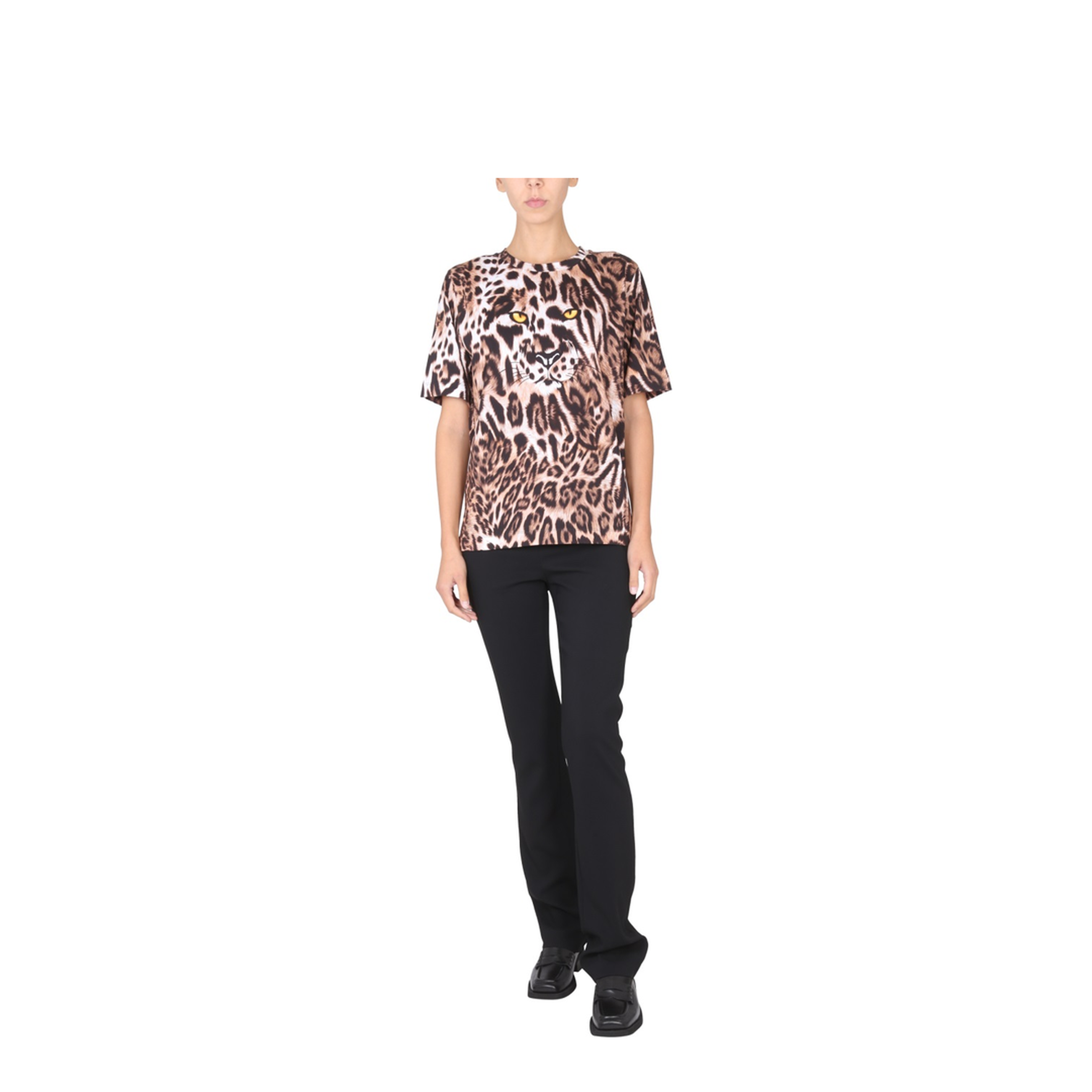 MAYFEYR - BOUTIQUE MOSCHINO - Animal Print T Shirt - 070158601149
