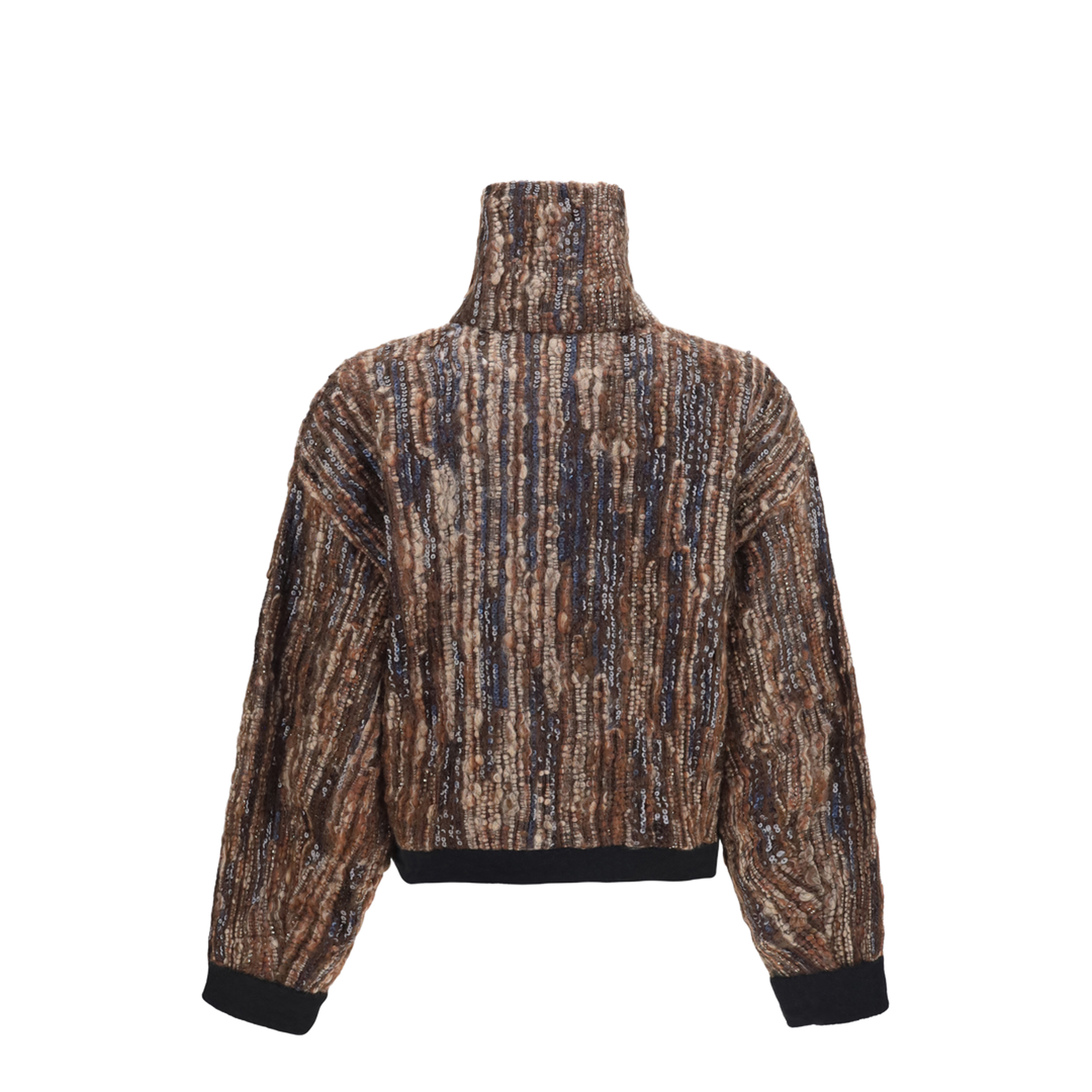 Perforated Zip Cardigan