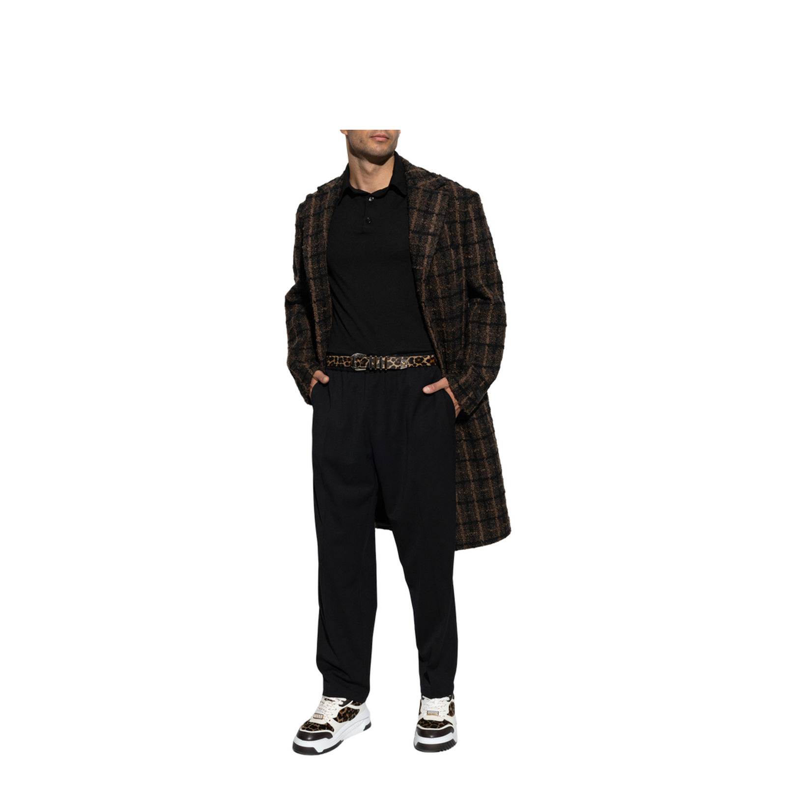 Long-Sleeved Polo Shirt Black