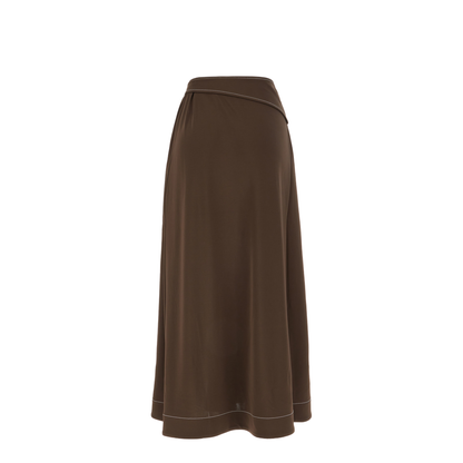 Brown Viscose Skirt