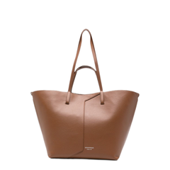 24/7 Medium Grained Cow Leather Tote - Brown