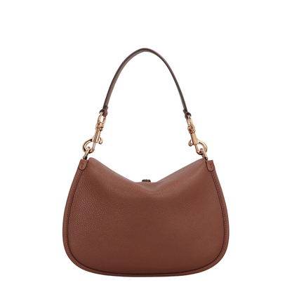 Pony Medium Shoulder Bag Leather Brown
