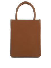 Leather Tote In Brown