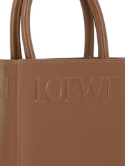 Leather Tote In Brown