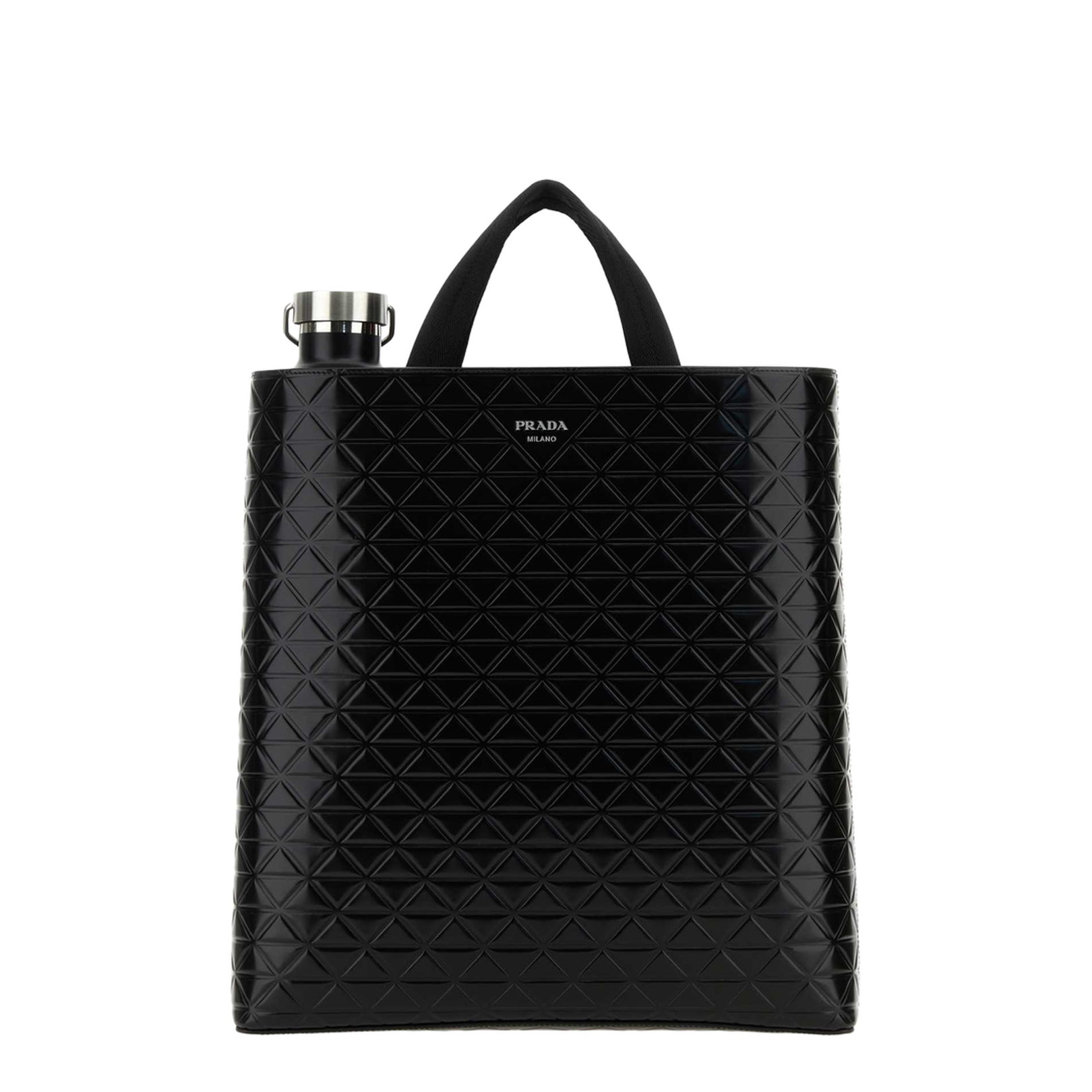Black Leather Shopping Bag