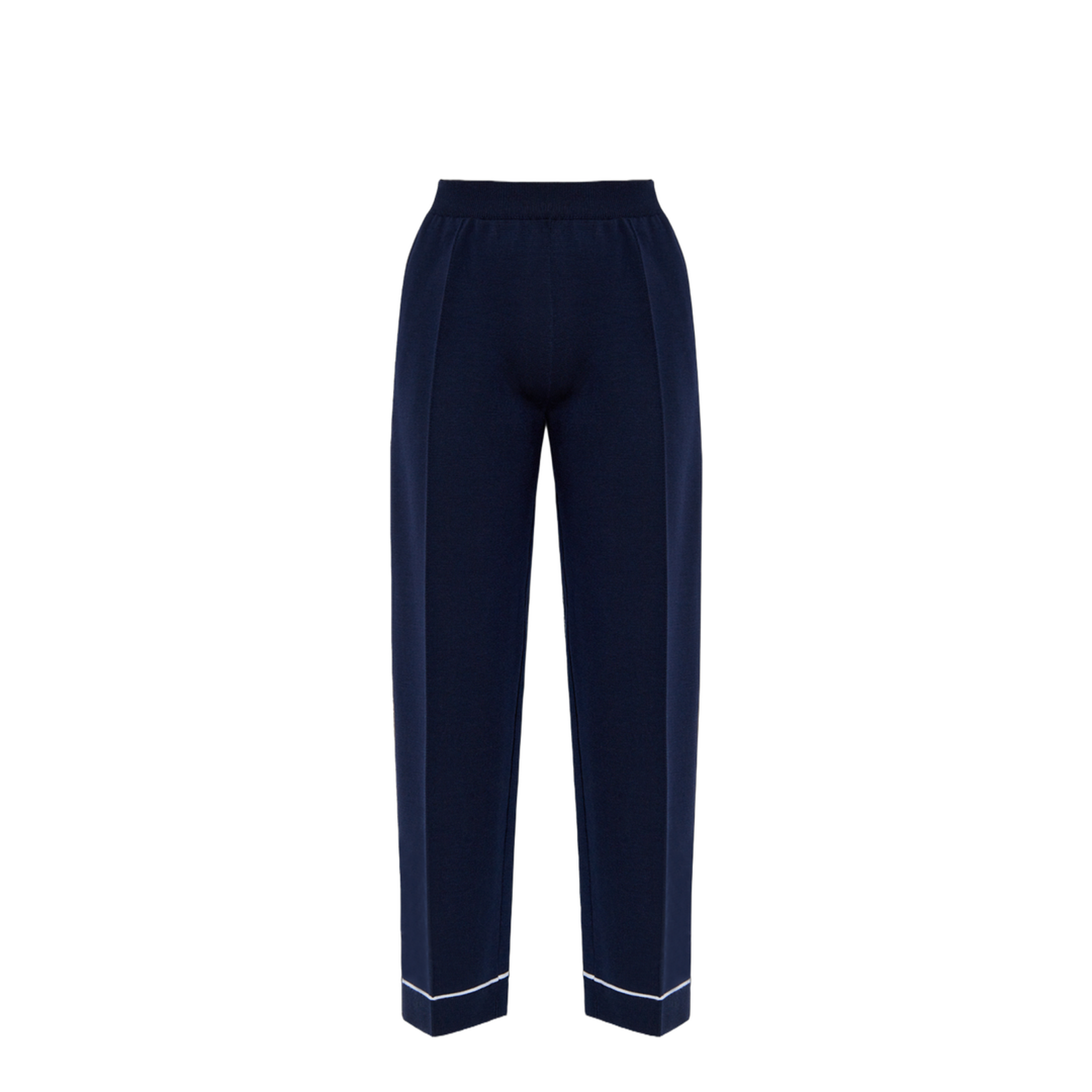 Wool Trousers with Stitching on the Legs