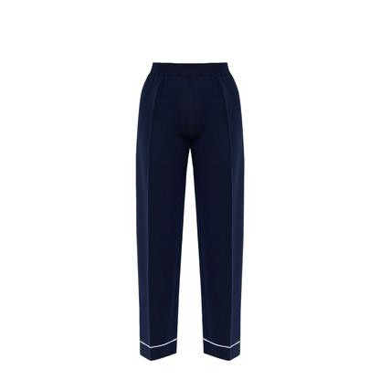 Wool Trousers with Stitching on the Legs