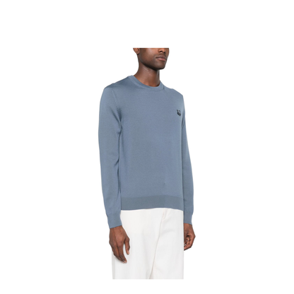 Bold Fox Head Knit - Breton Blue