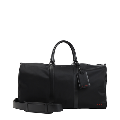Nylon Bag Leather Black