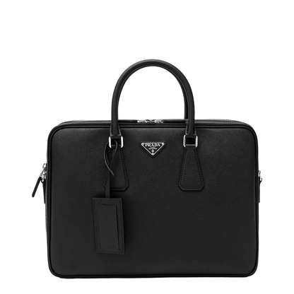 Black Saffiano Leather Work Bag