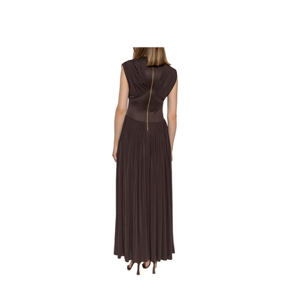 Draped Dress Brown