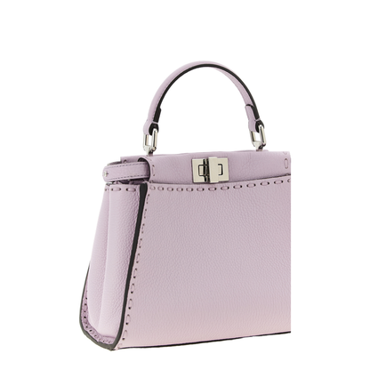 Peekaboo Mini Leather Crossbody Bag - Purple