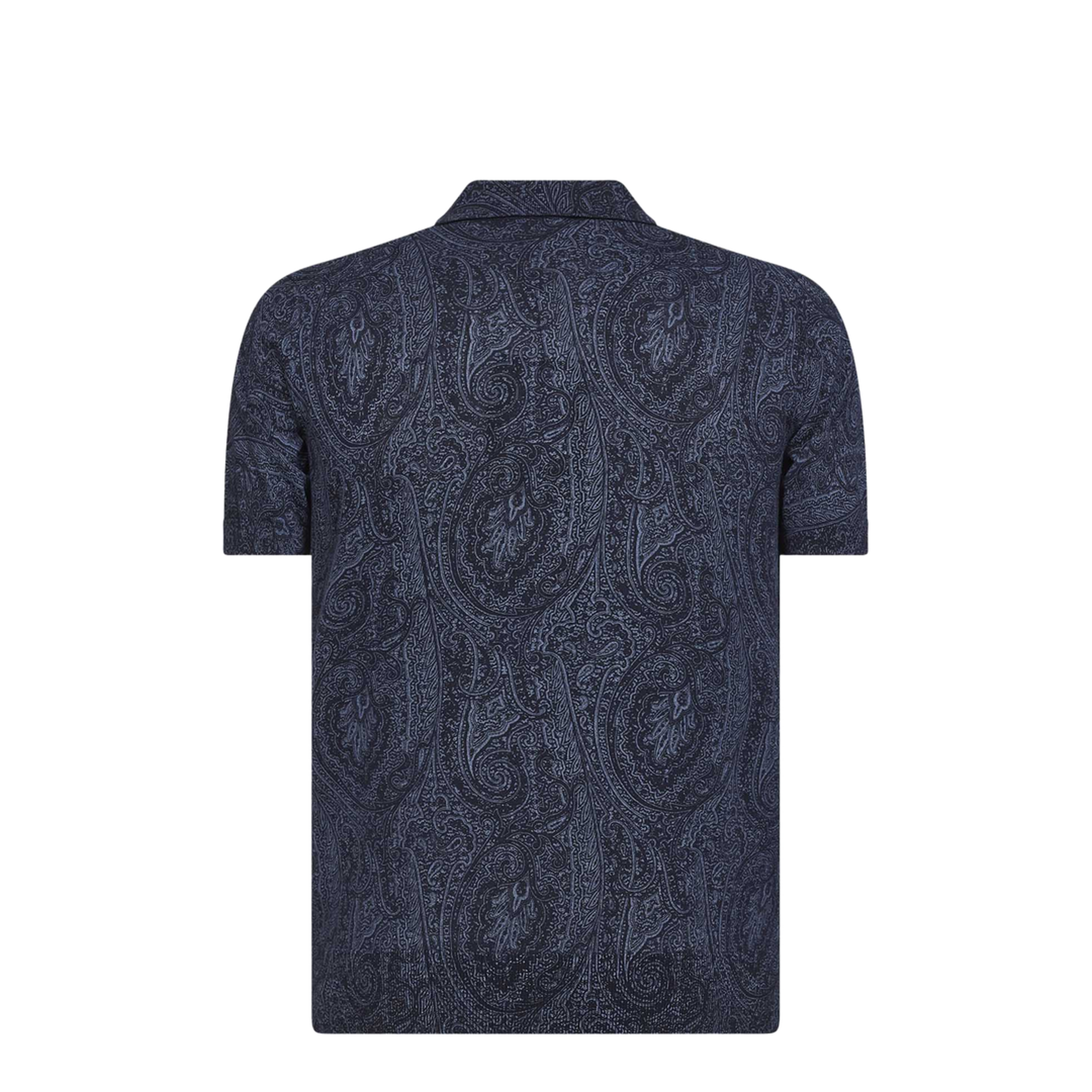 Men's Pattern Polo Shirt Blue