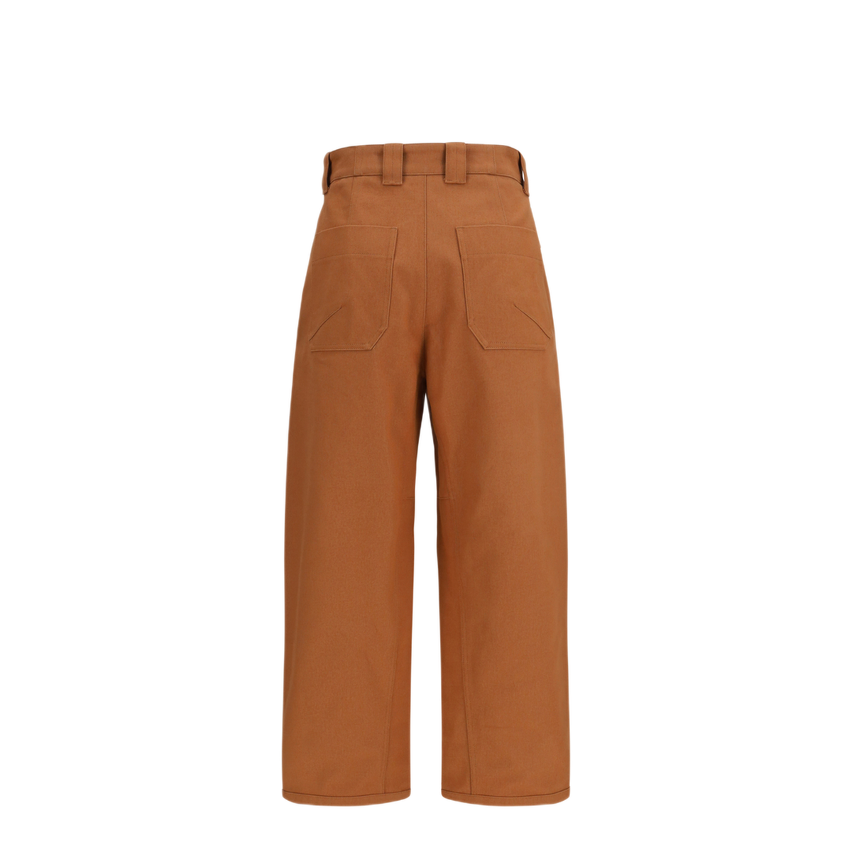 Barrel-Leg Pants In Cotton Canvas