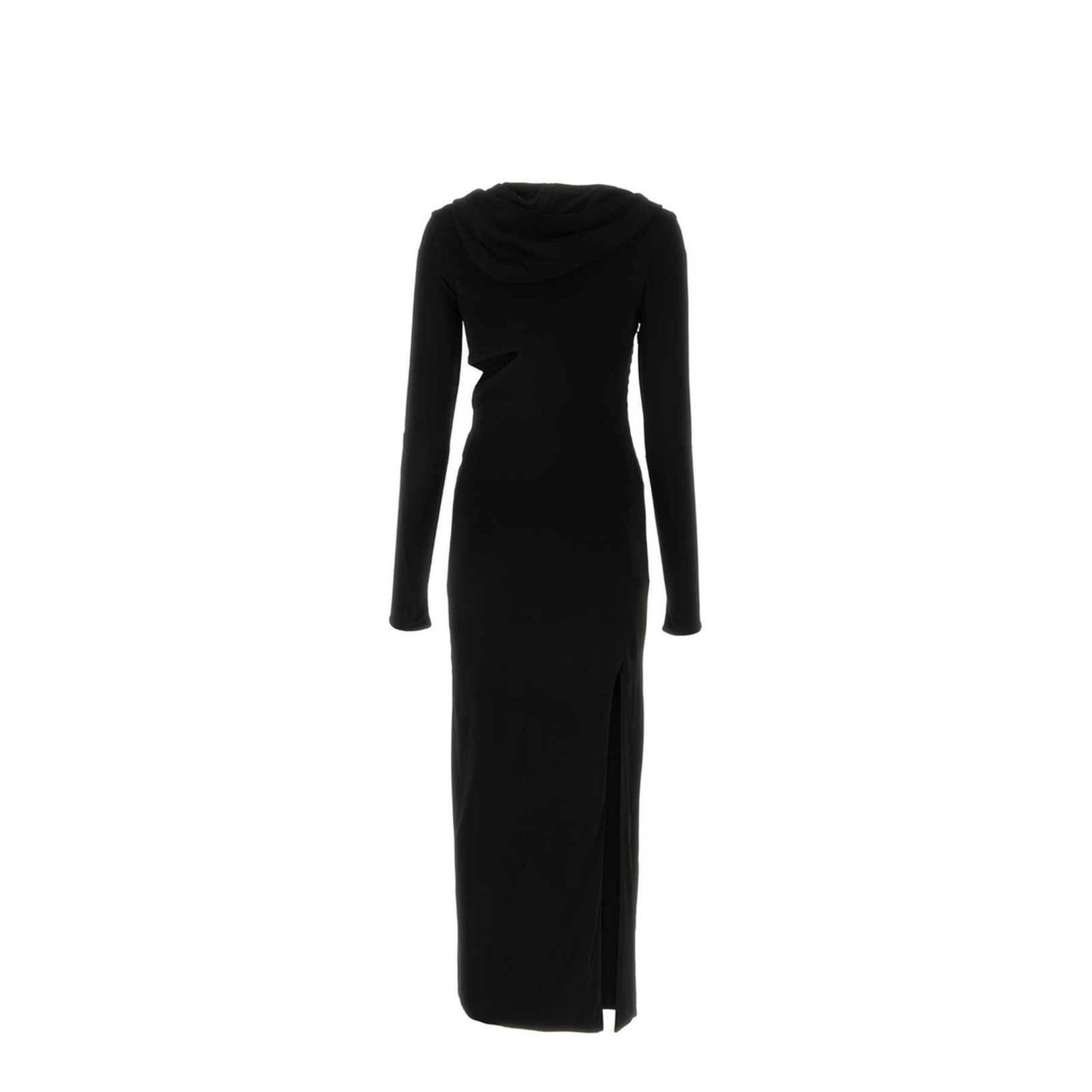 Long Cut-Out Hooded Dress