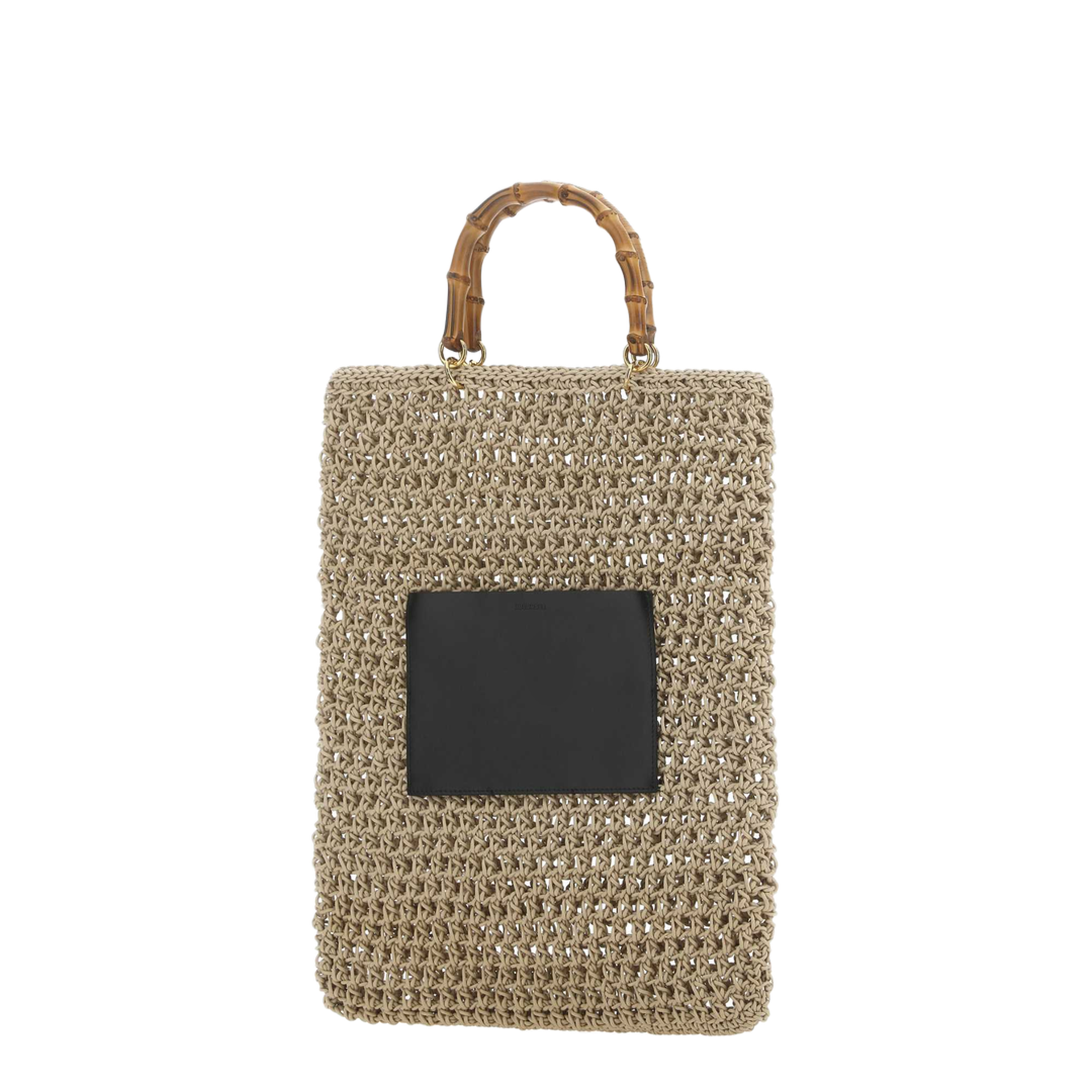 Beige Rope Medium Shopping Bag