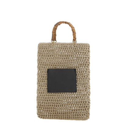 Beige Rope Medium Shopping Bag
