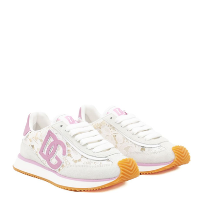 Cushion Sneakers in Lace and Fabric