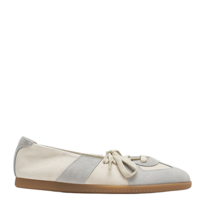 MAYFEYR - Maison Margiela - Replica Ballet Lace-Up Flats In Nappa, Bleached Sand - S58WS0297P7790T2073